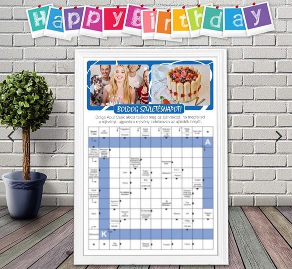 Ajándékrejtvény, a tökéletes születésnapi meglepetés